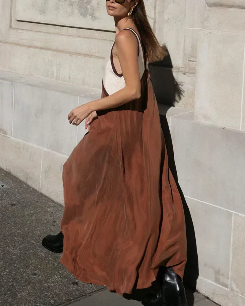 Donna Vestido largo con cuello en V