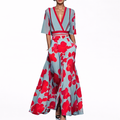 Valentina Elegante Vestido Maxi con Escote Profundo