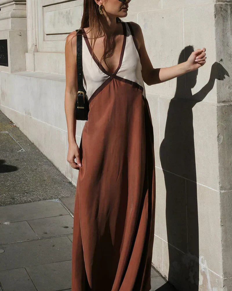 Donna Vestido largo con cuello en V