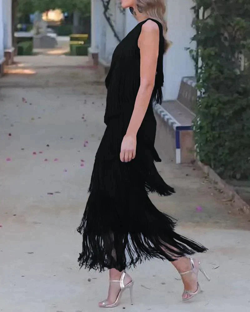Lauren Vestido con flecos