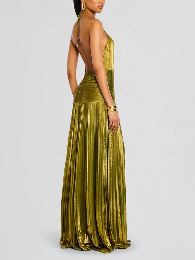 Vestido Thalia Metálico