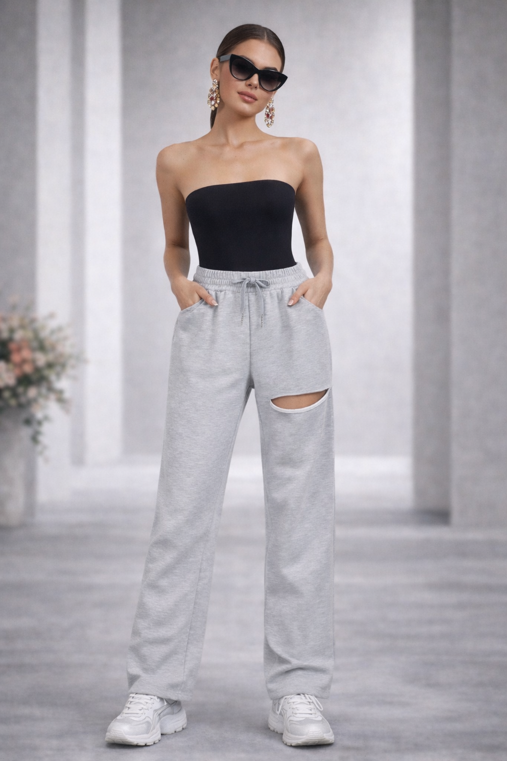 Pantalones de chándal anchos y holgados