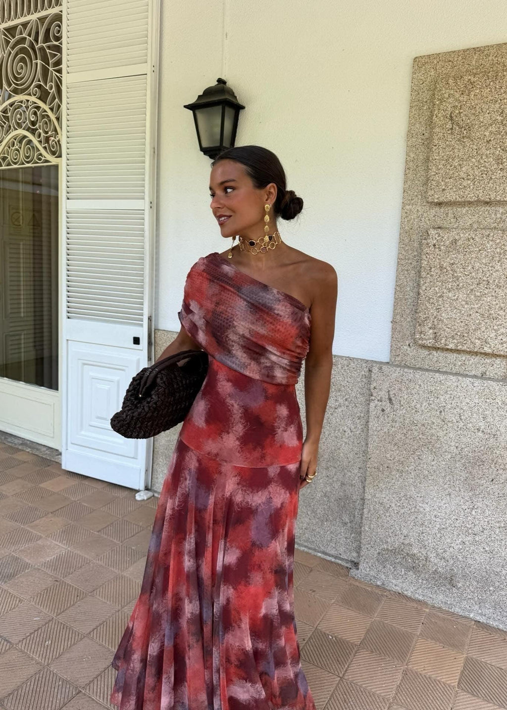 Luna Vestido tie dye maxi de diseño