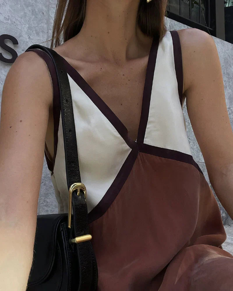 Donna Vestido largo con cuello en V