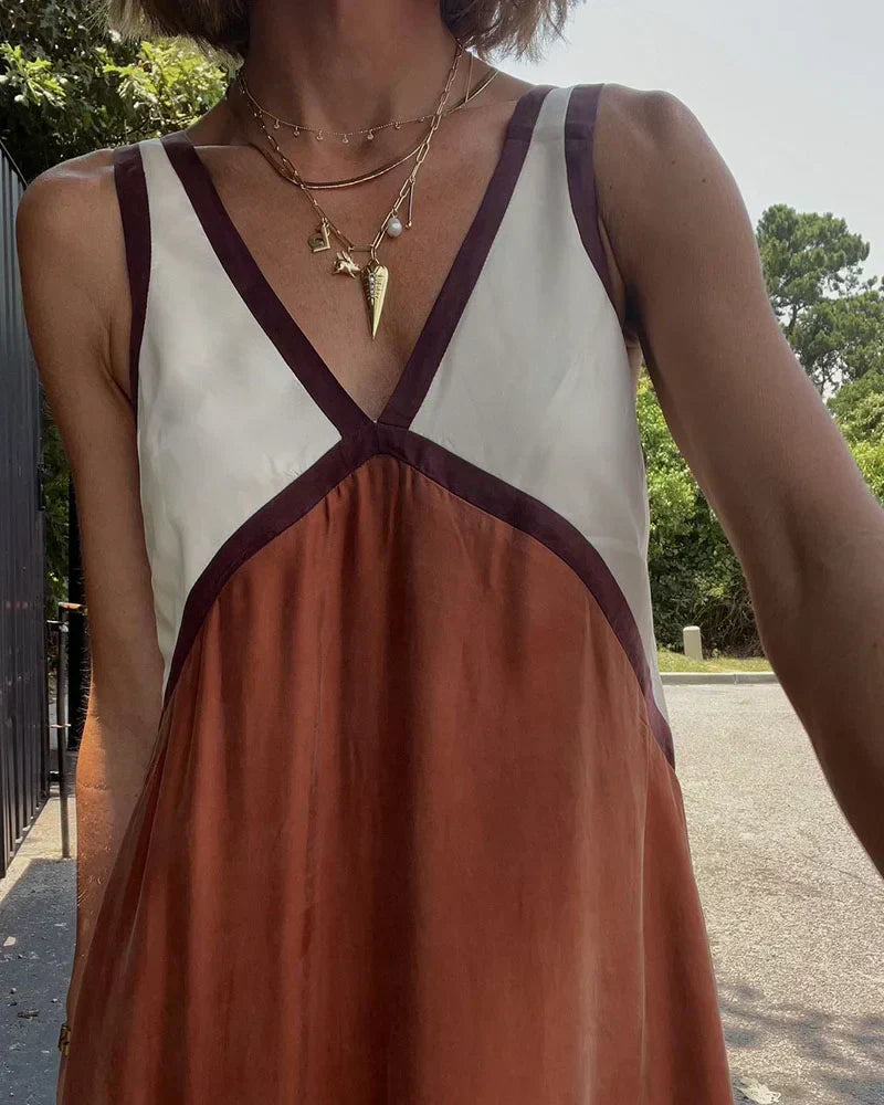 Donna Vestido largo con cuello en V