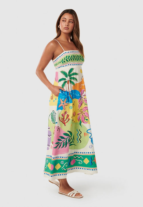 Adaia  Midi Vestido estampado