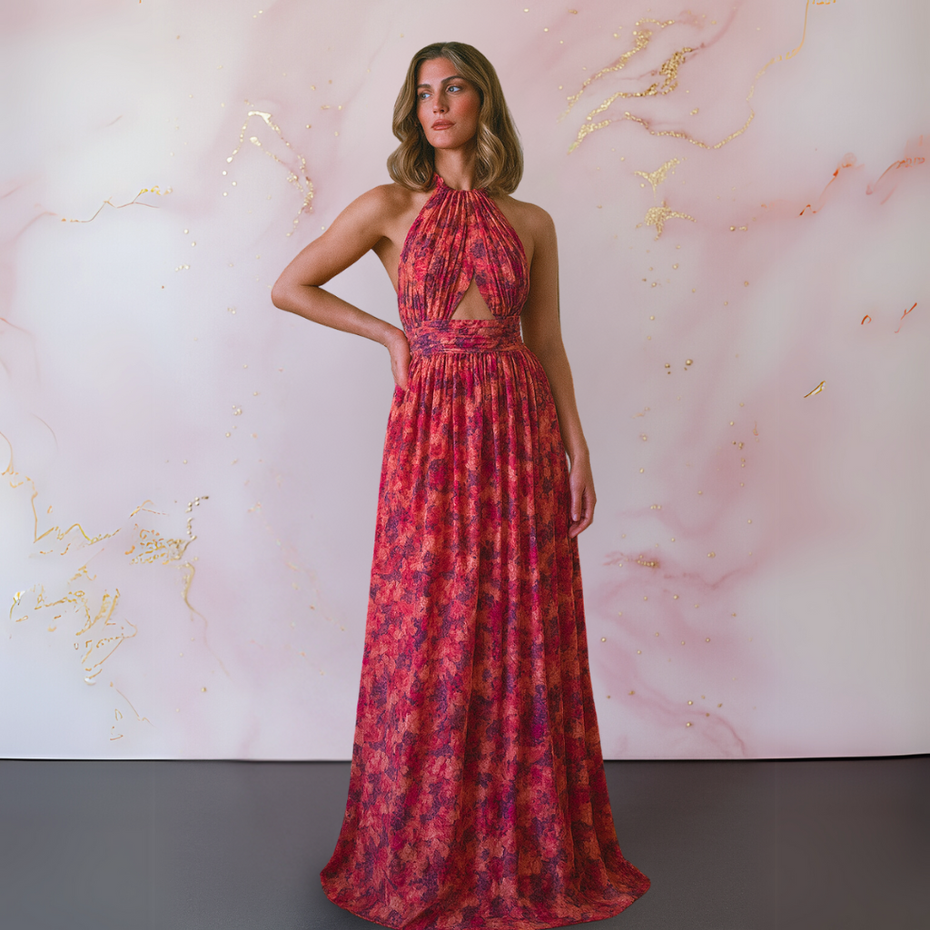 Vera Vestido elegante con estampado floral
