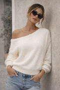 Jersey holgado de felpa para mujer