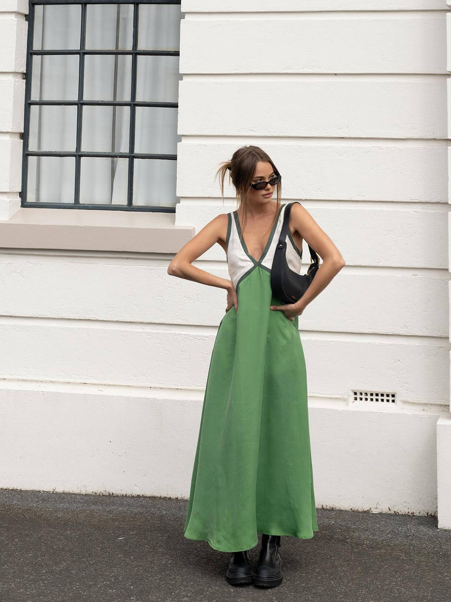 Donna Vestido largo con cuello en V