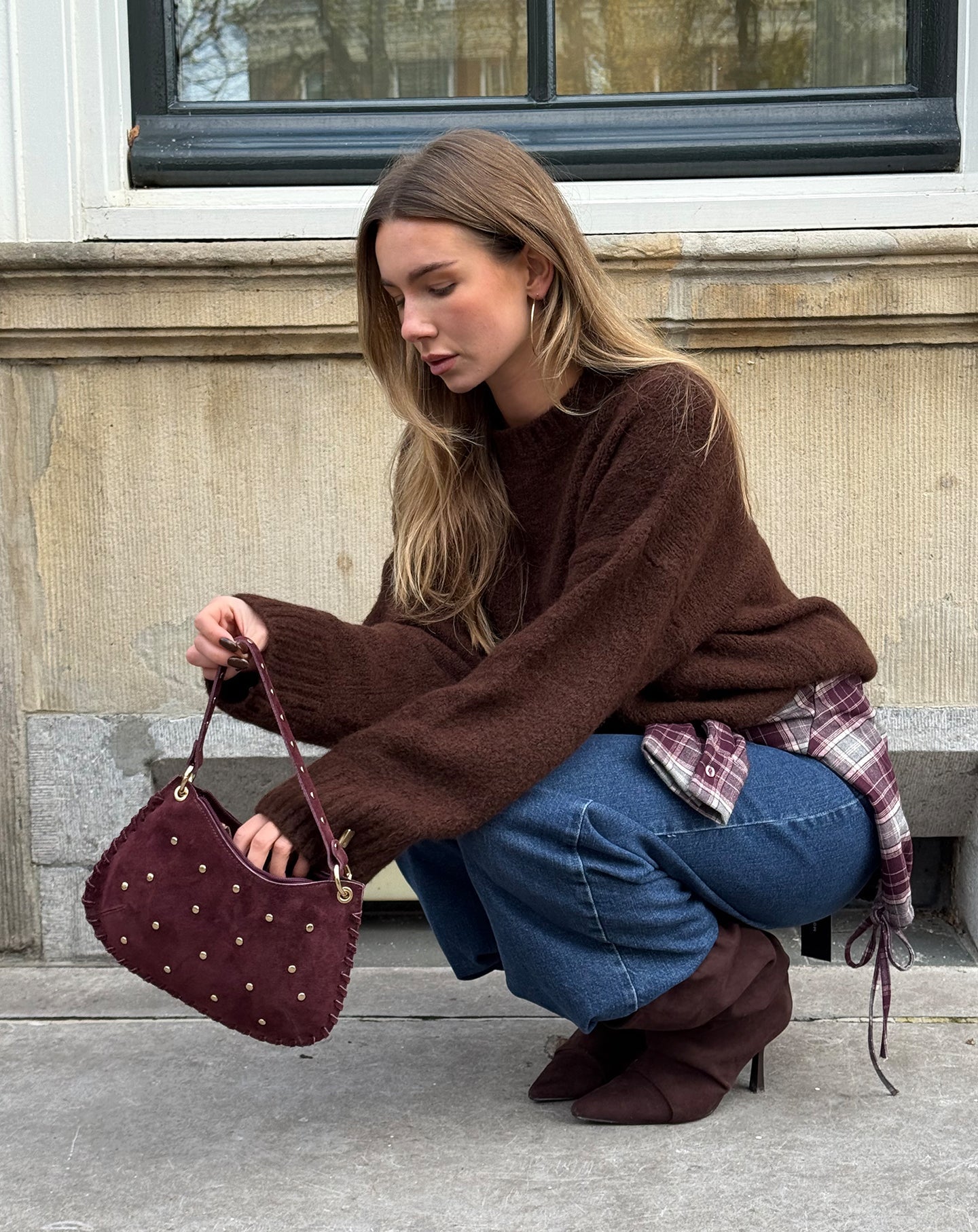 Bolso de burdeos