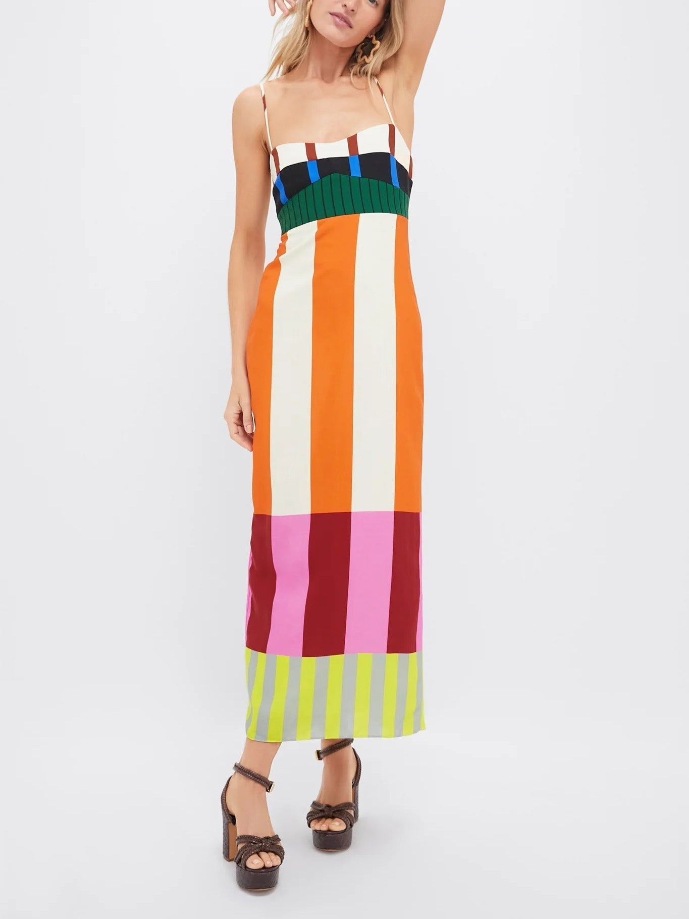 Paloma Colorful Striped Maxi Dress