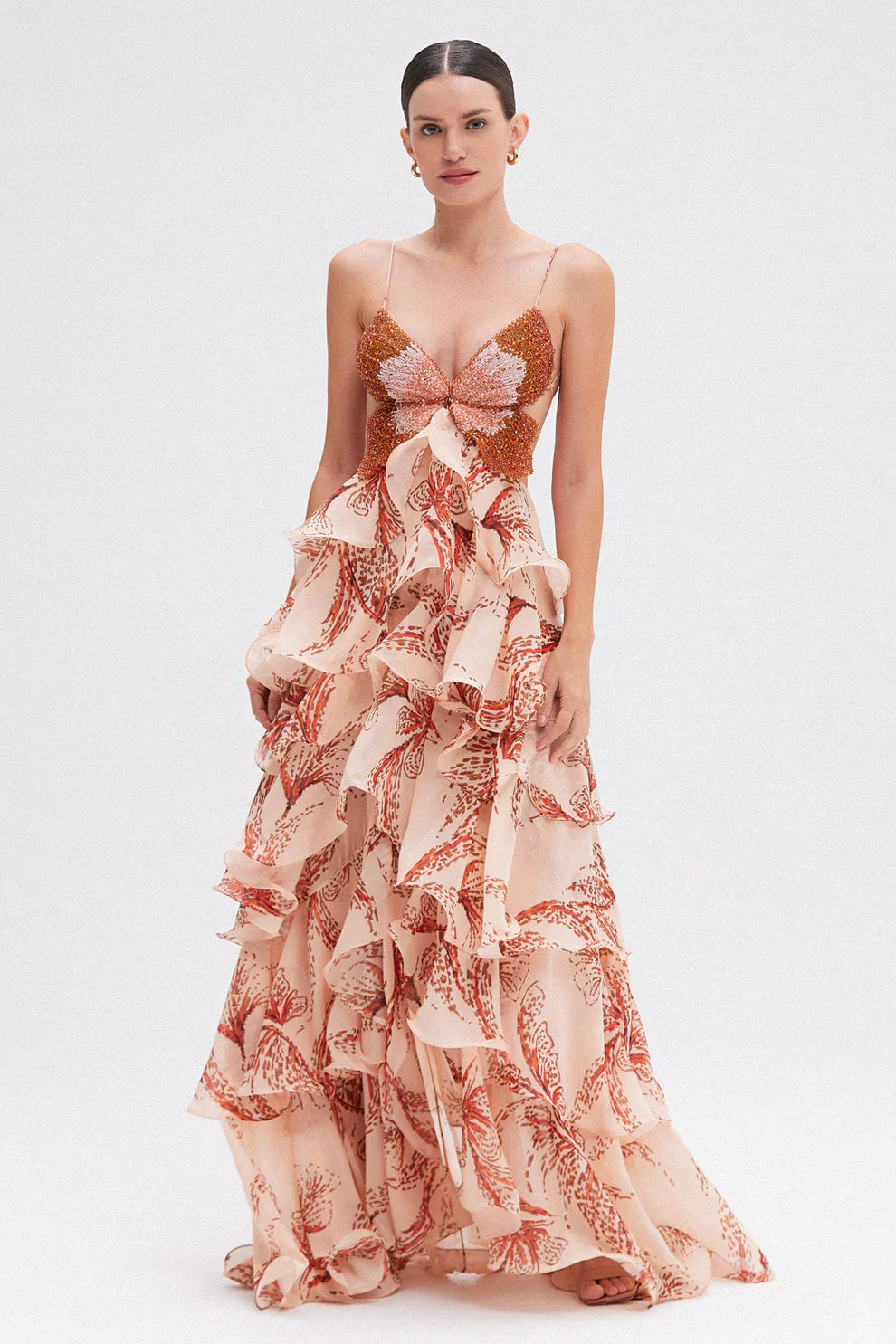 Nahia Vestido con Detalles de Volantes
