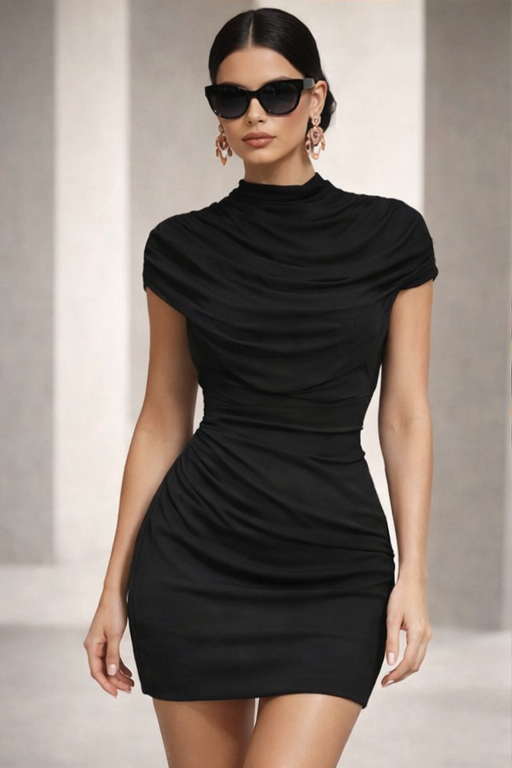 Vestido ajustado con patchwork para mujer