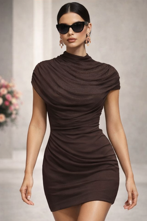 Vestido ajustado con patchwork para mujer