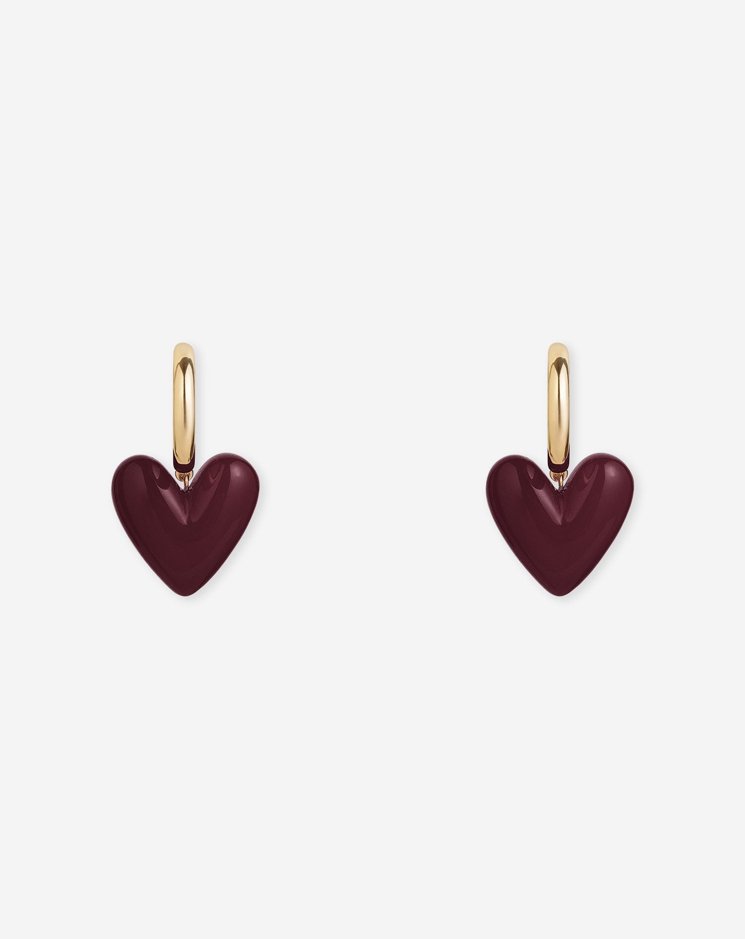 Pendientes de alegría con forma de corazón
