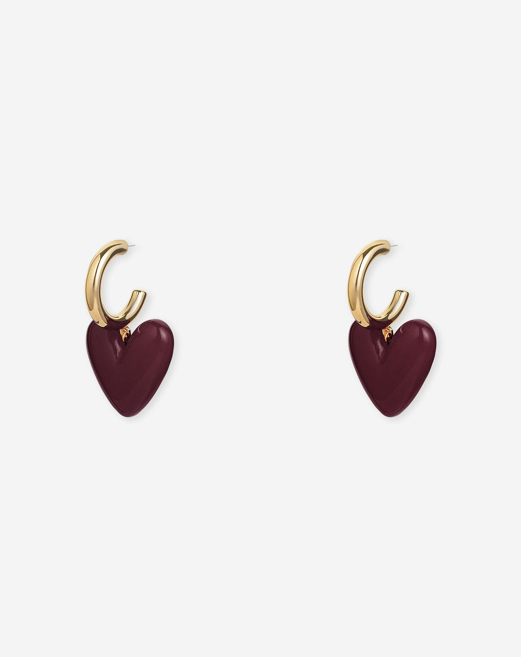 Pendientes de alegría con forma de corazón