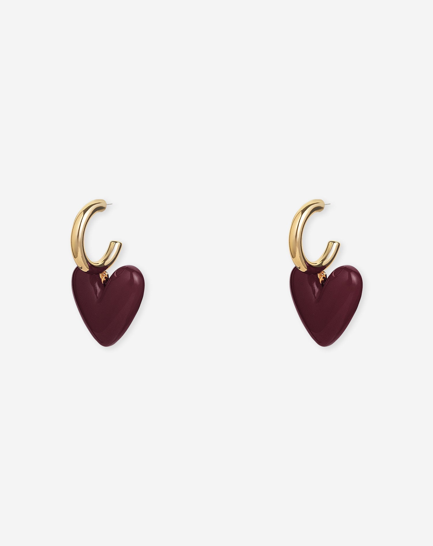 Pendientes de alegría con forma de corazón