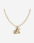 Collar con corazón y cordón premium