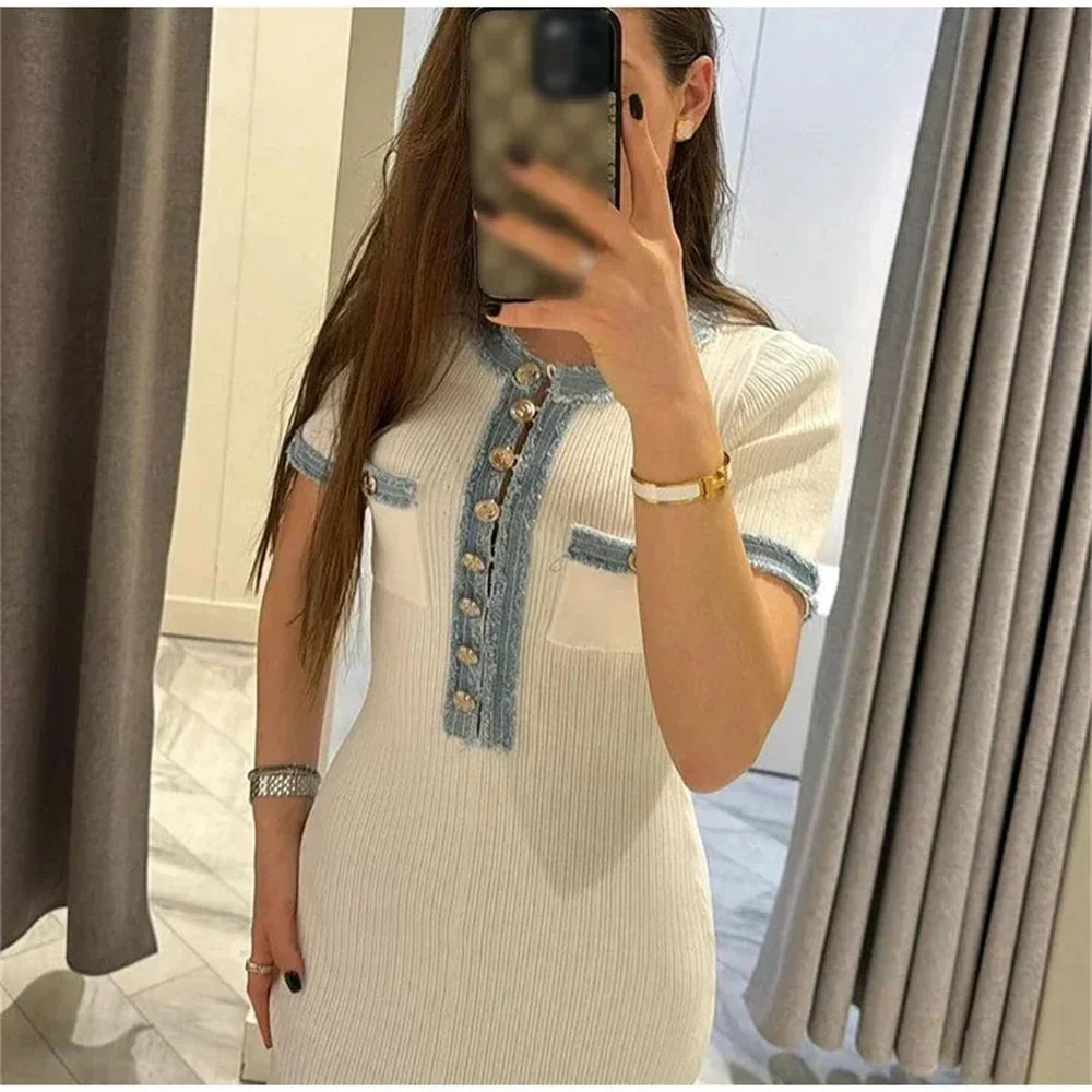 Vestido largo de punto