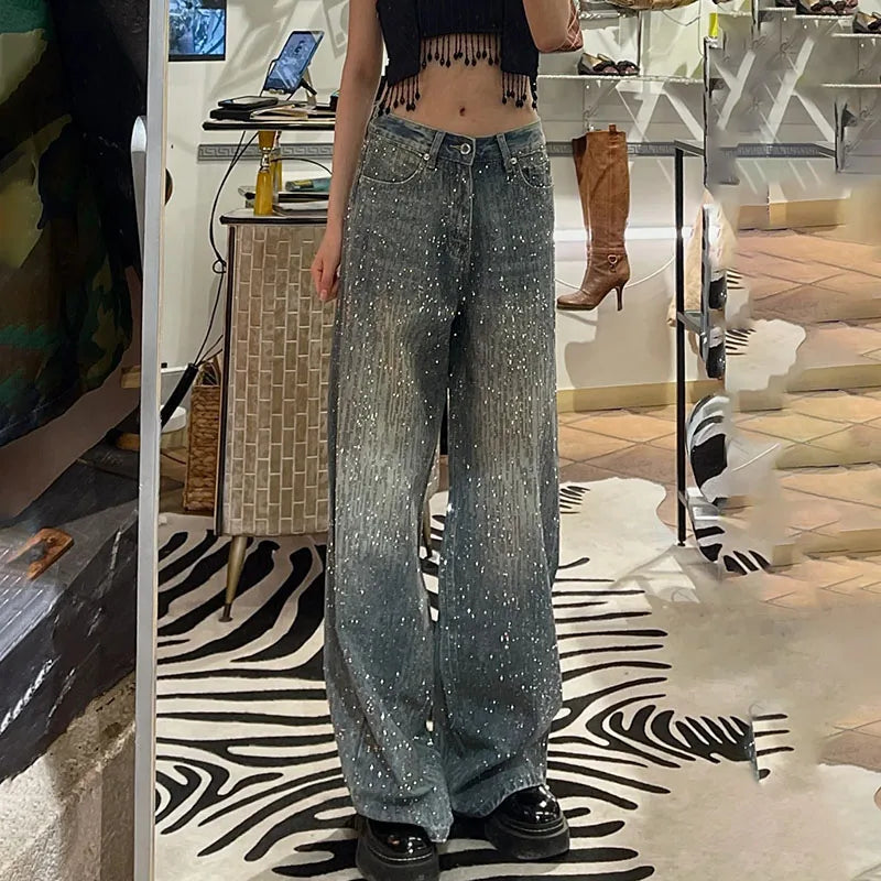 Pantalones vaqueros con parches para mujer