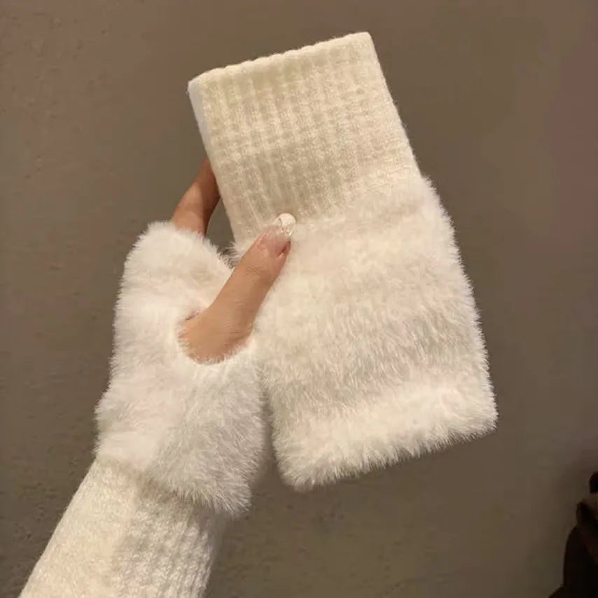 Guantes sin dedos de punto