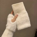Guantes sin dedos de punto