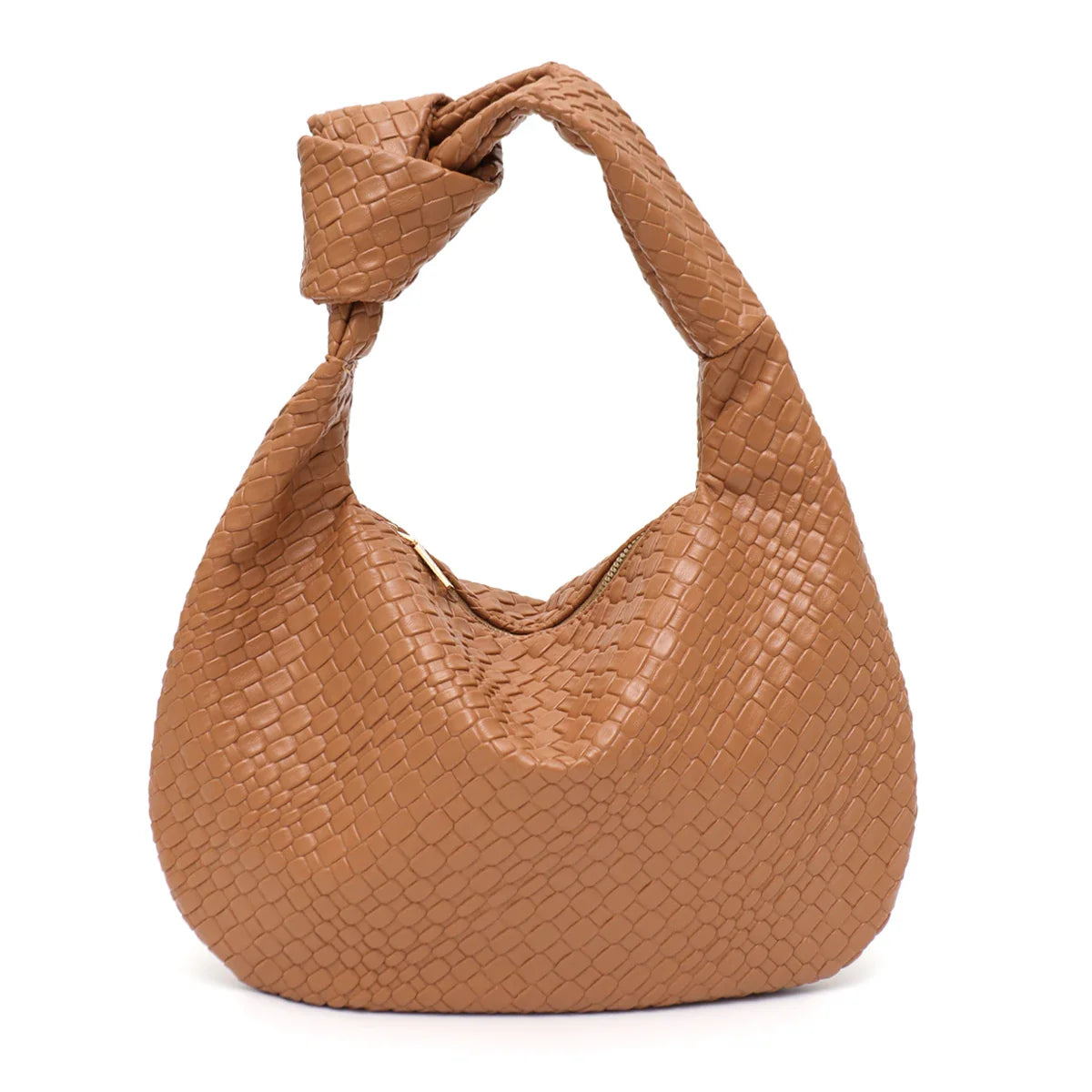 Bolso de cuero vegano tejido
