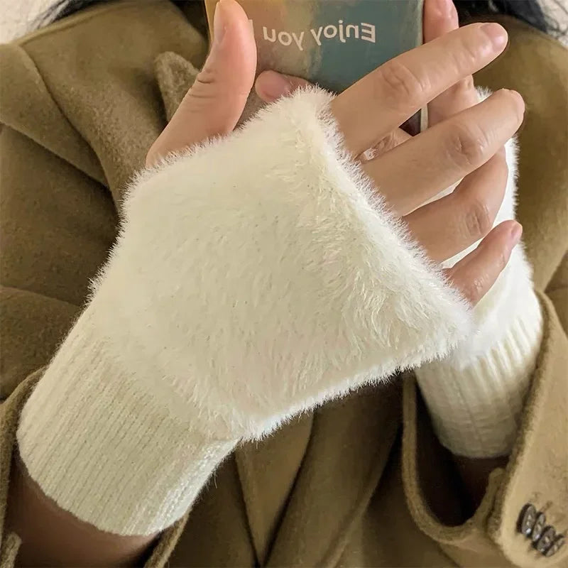 Guantes sin dedos de punto