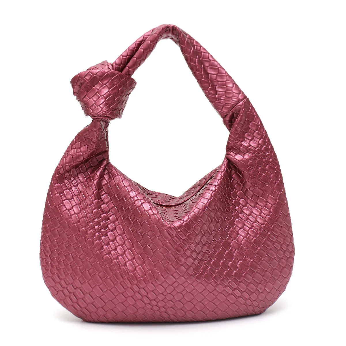 Bolso de cuero vegano tejido