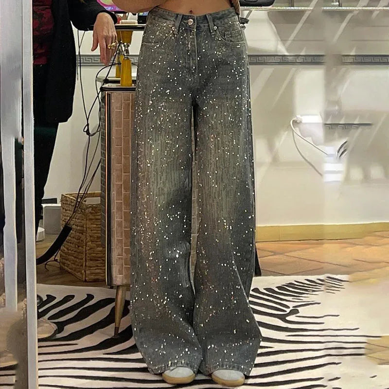 Pantalones vaqueros con parches para mujer
