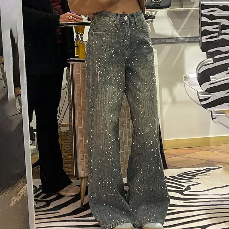 Pantalones vaqueros con parches para mujer
