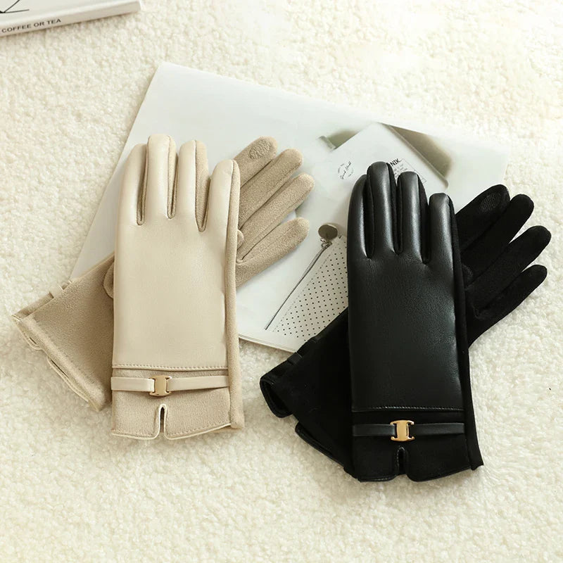 Elegantes guantes de cuero