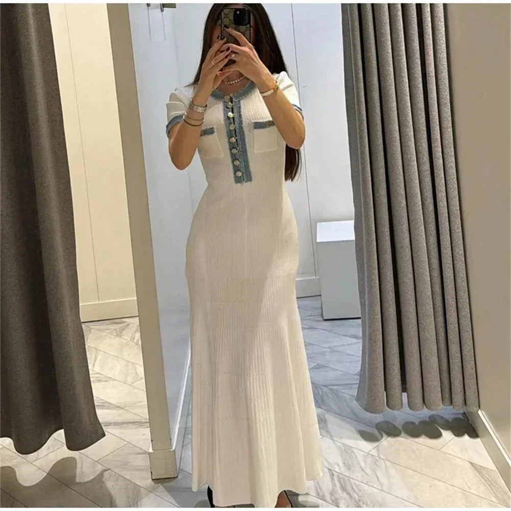 Vestido largo de punto