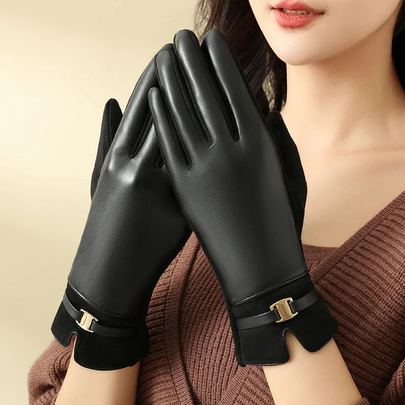 Elegantes guantes de cuero