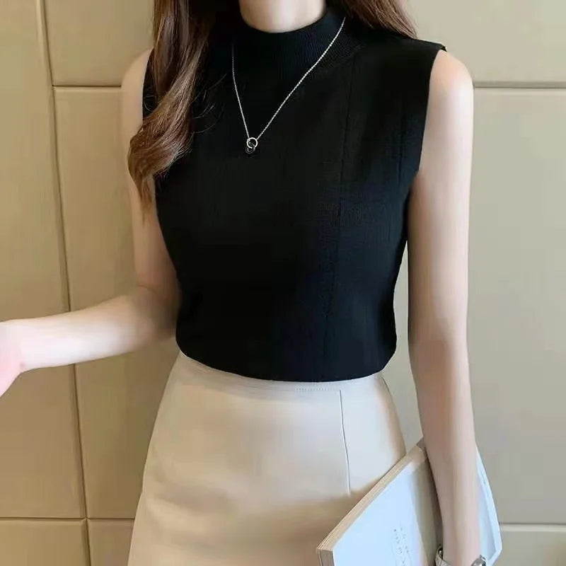 Blusa lisa sin mangas