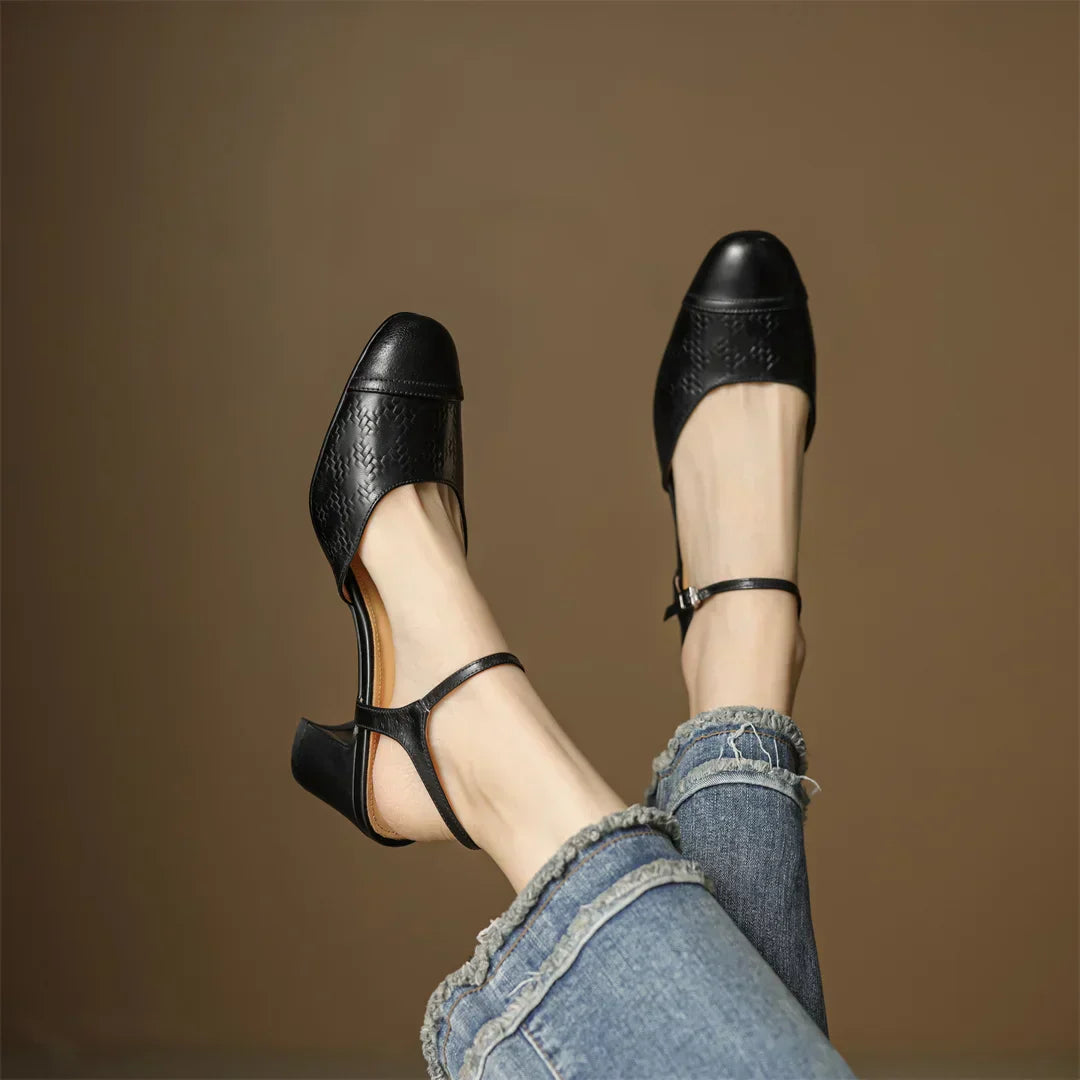 Tacones de Cuero Auténtico Valery