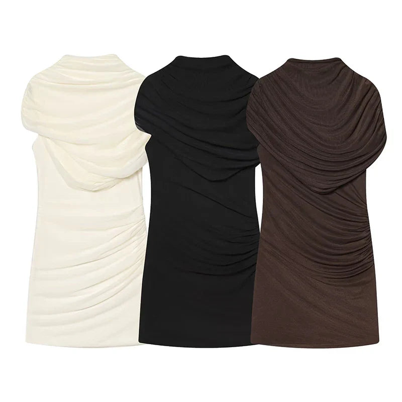 Vestido ajustado con patchwork para mujer