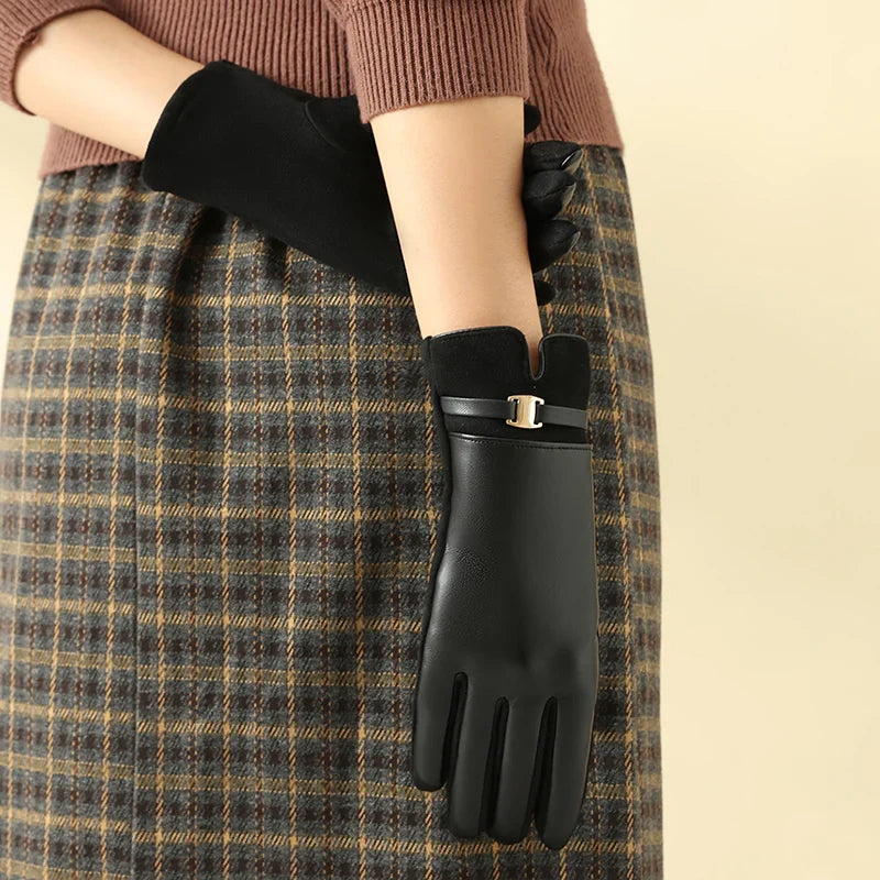 Elegantes guantes de cuero