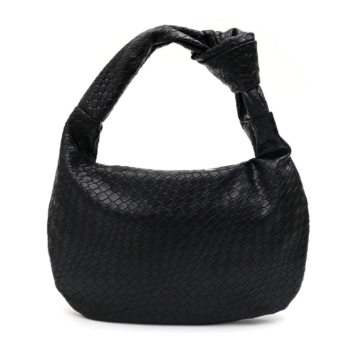 Bolso de cuero vegano tejido