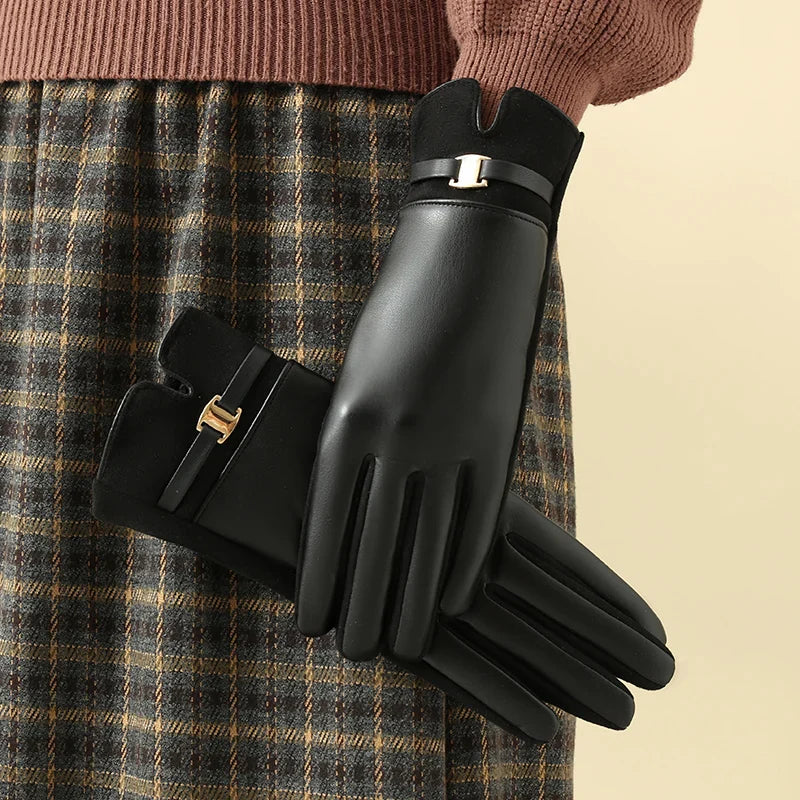 Elegantes guantes de cuero