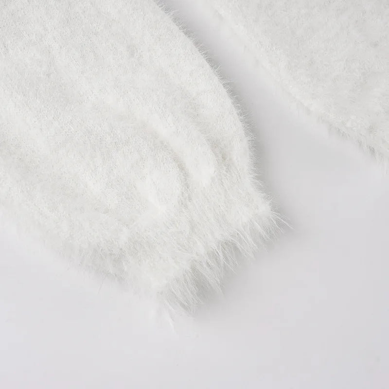 Jersey holgado de felpa para mujer