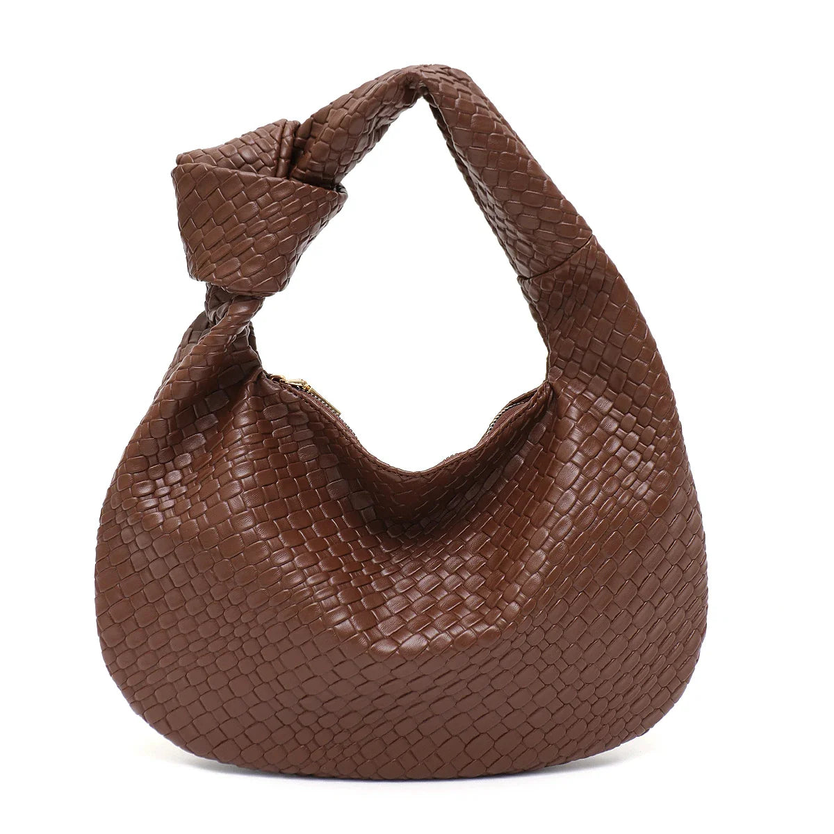 Bolso de cuero vegano tejido