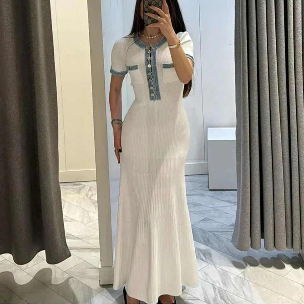 Vestido largo de punto