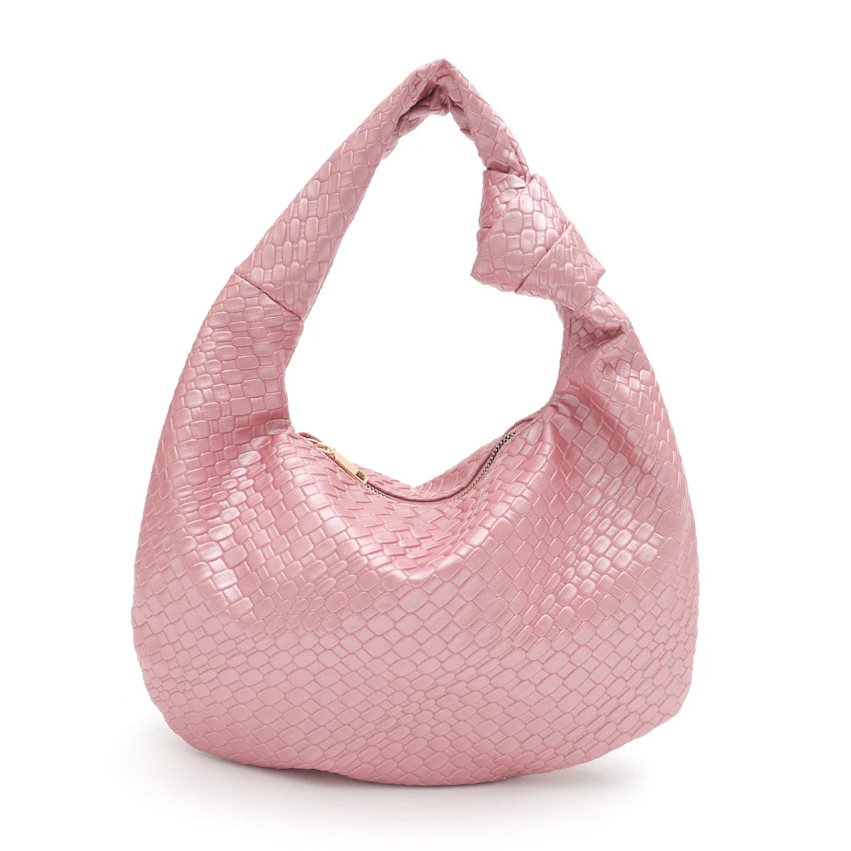 Bolso de cuero vegano tejido