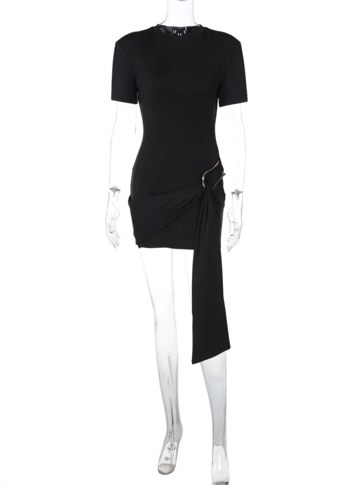 Vestido mini de manga corta