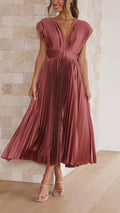 Isla Elegante Vestido Plisado