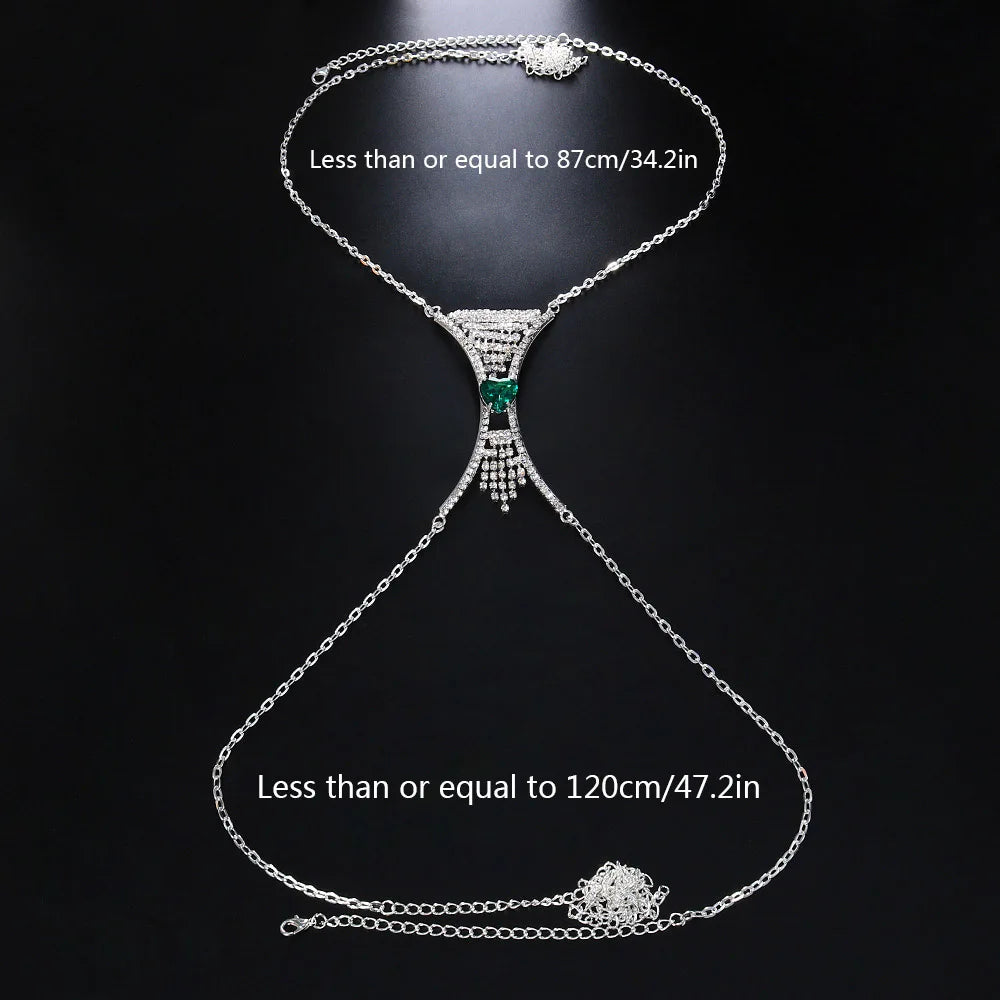 Cadena con colgante de cristal en forma de corazón
