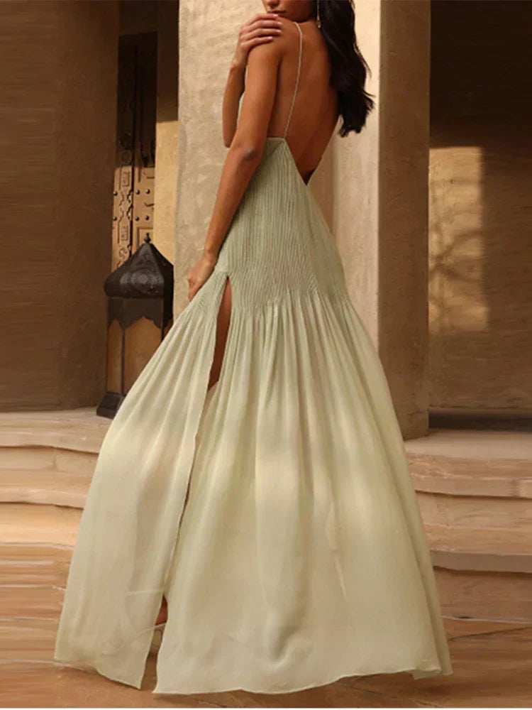Lia Vestido largo de tirantes
