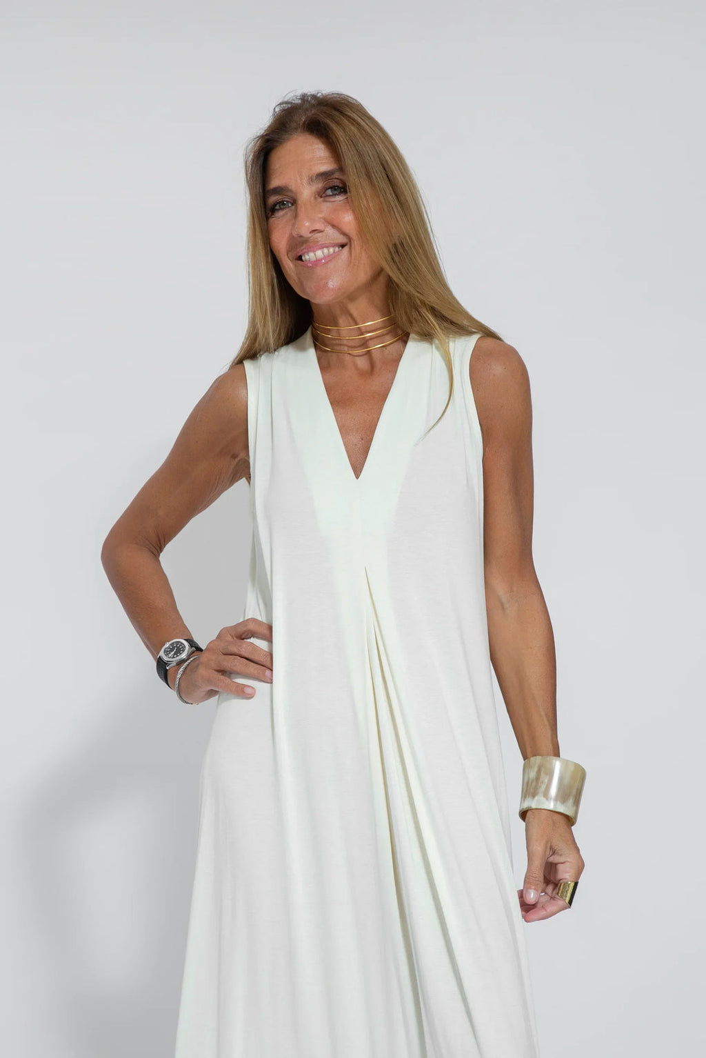 Mónica Vestido largo sin mangas