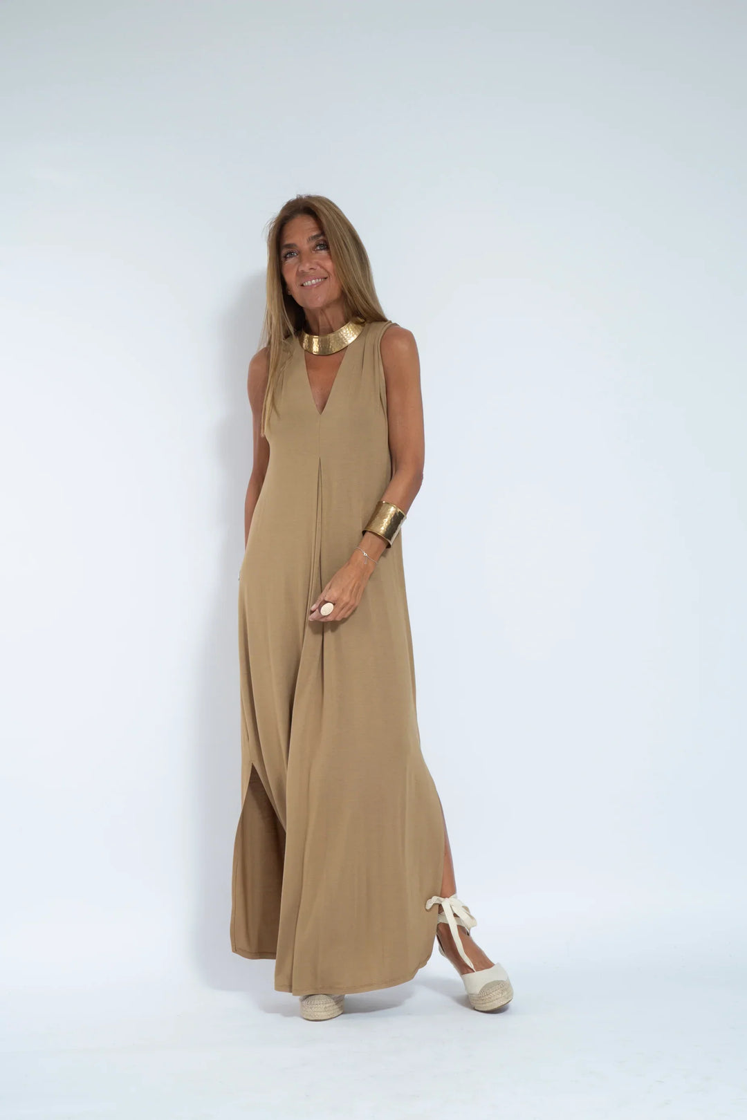 Mónica Vestido largo sin mangas